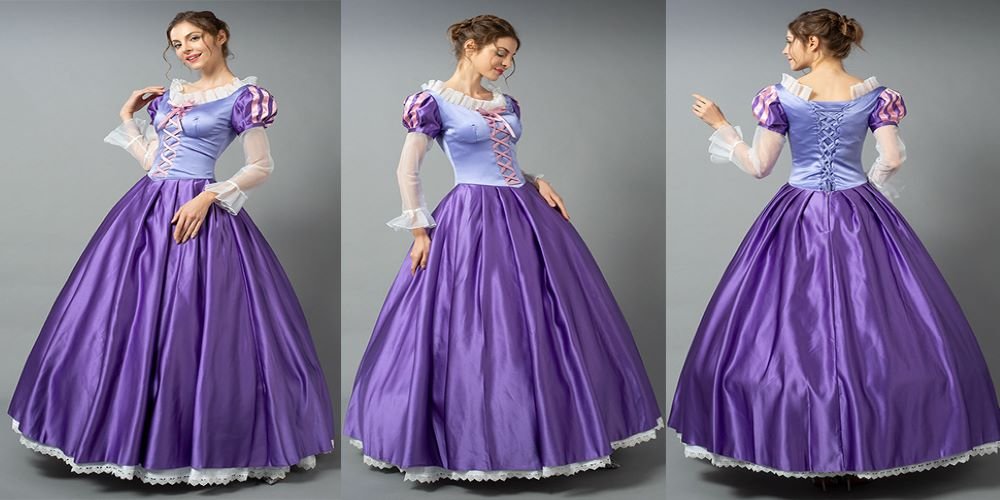 Adult Woman Princess Rapunzel Cosplay Costume